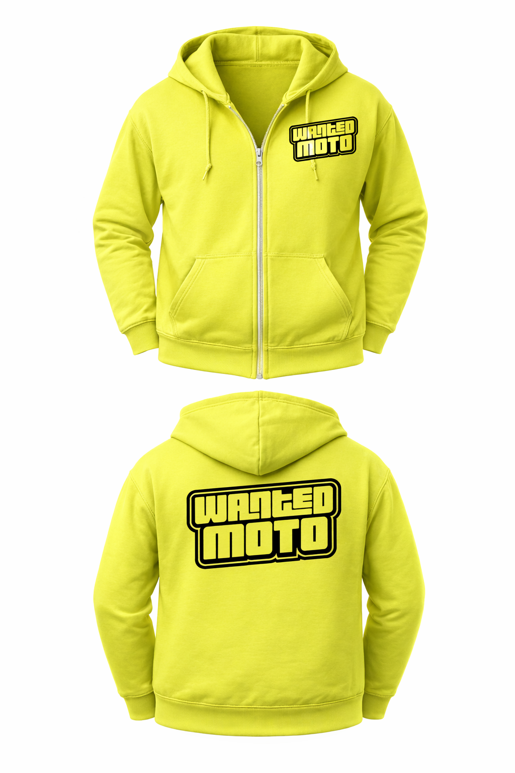 PREORDER High Visibility Zip-Up Logo Hoodie