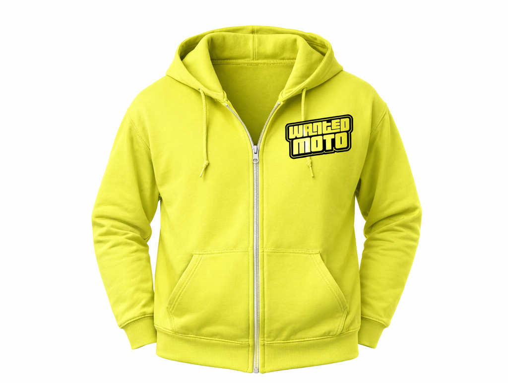 PREORDER High Visibility Zip-Up Logo Hoodie
