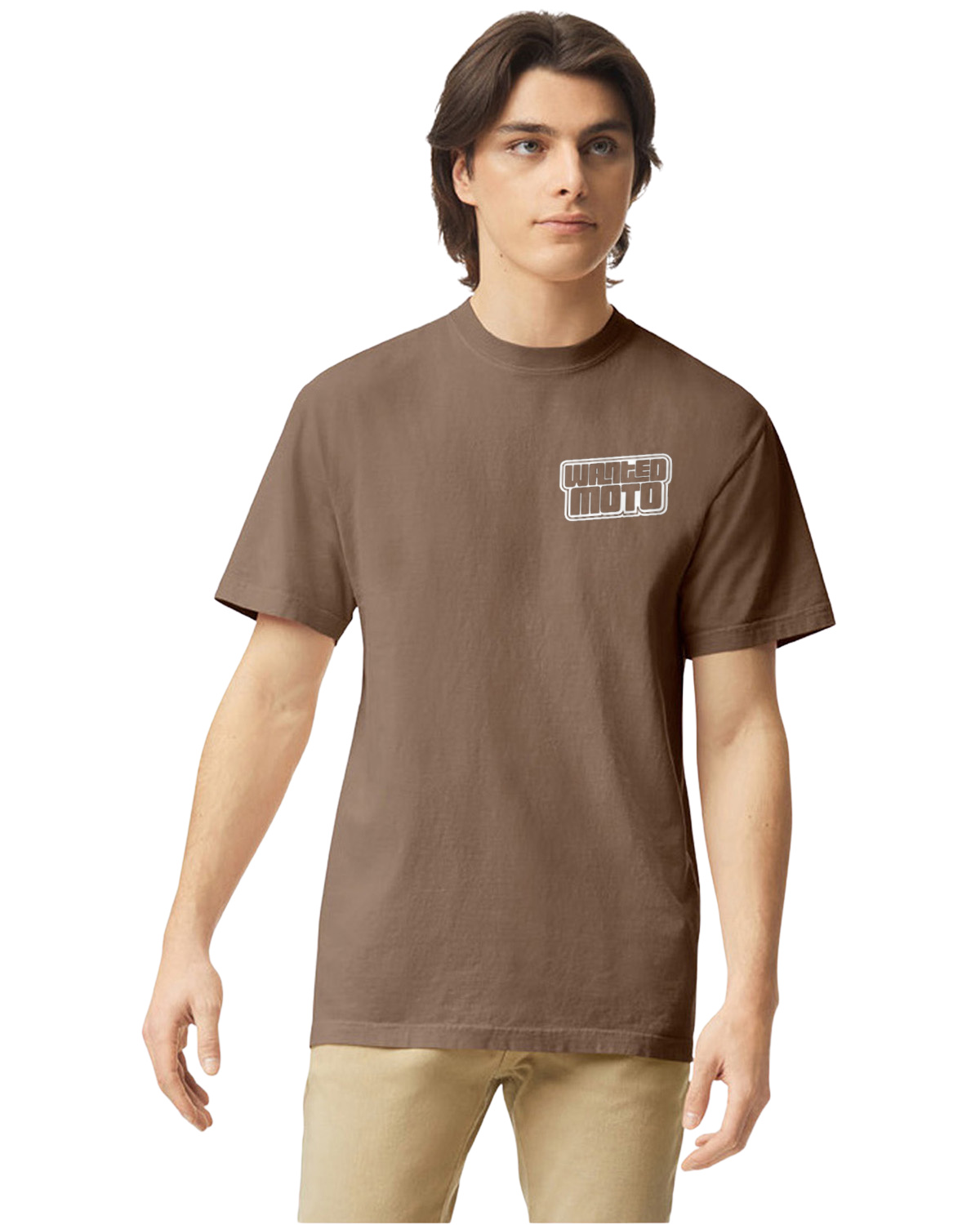 Brown Double Logo Tee